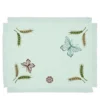 Grano Set di 2 tovagliette ricamate con frange verde pastello