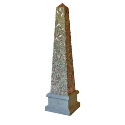 Helios 1 Obelisco Scultura in mosaico verde
