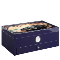 Humidor blu di ispirazione havana (edizione speciale del club)