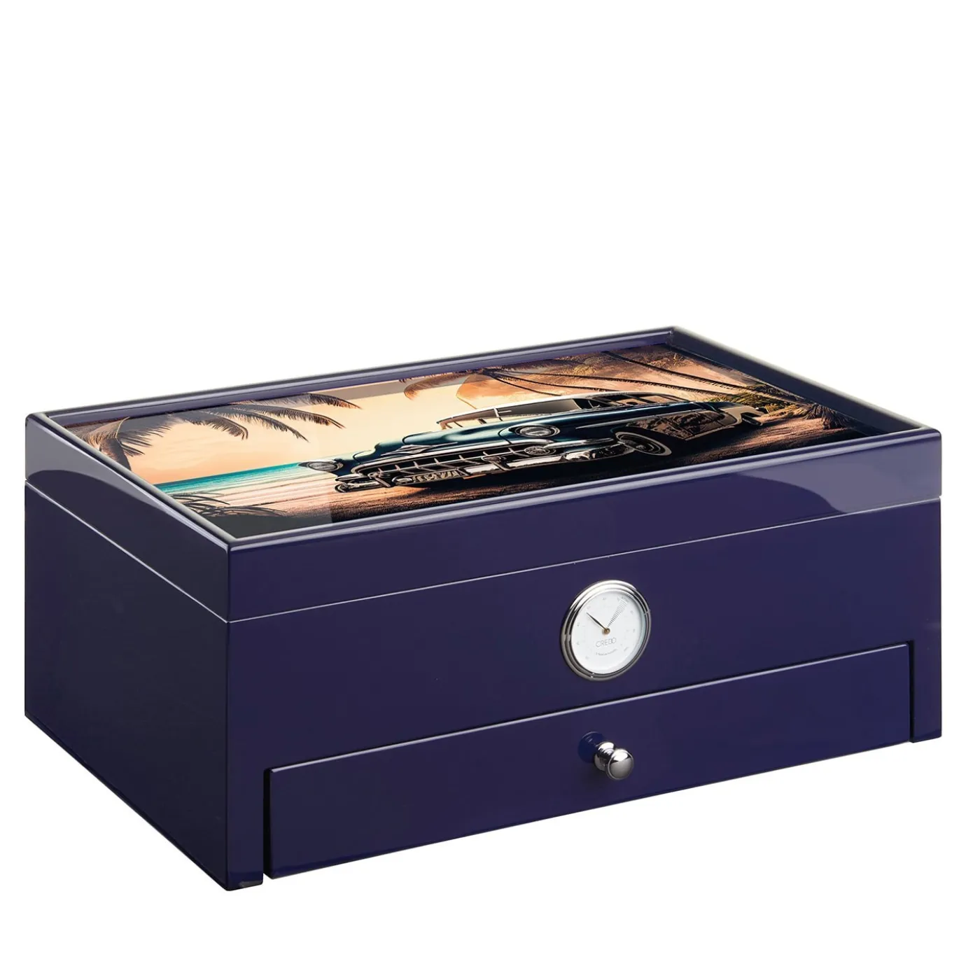 Humidor blu di ispirazione havana (edizione speciale del club)