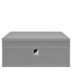 Humidor per sigari in pelle grigia