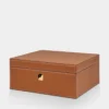 Humidor per sigari in pelle marrone