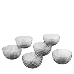Idra Gray Set di 6 ciotole assortite