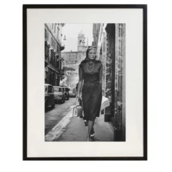 Ingrid Bergman a Roma, stampa con cornice di Keystone