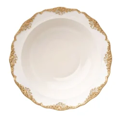 Insalatiera Irene bianca e oro