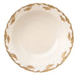 Insalatiera Lucia bianca e oro
