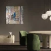 Interno con scala Pittura ad olio su tela