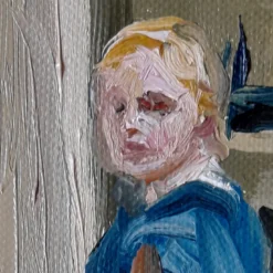 Interno con scala Pittura ad olio su tela