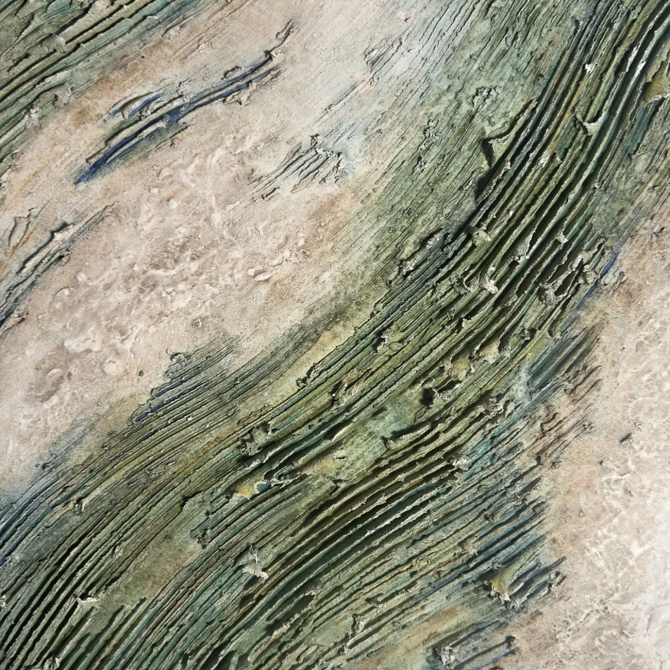 Jade Layers Opera d'Arte Astratta in Resina