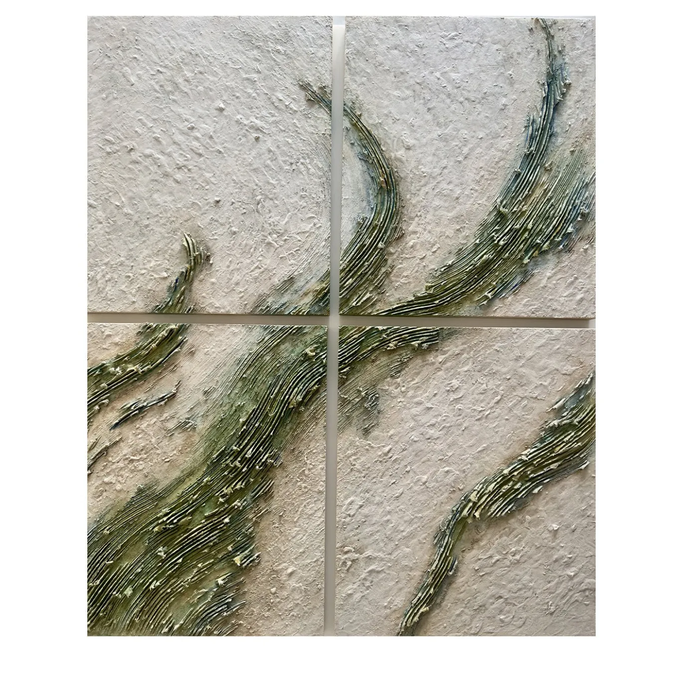 Jade Layers Opera d'Arte Astratta in Resina
