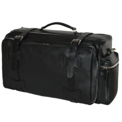 Jones Weekender in pelle nera