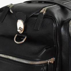 Jones Weekender in pelle nera