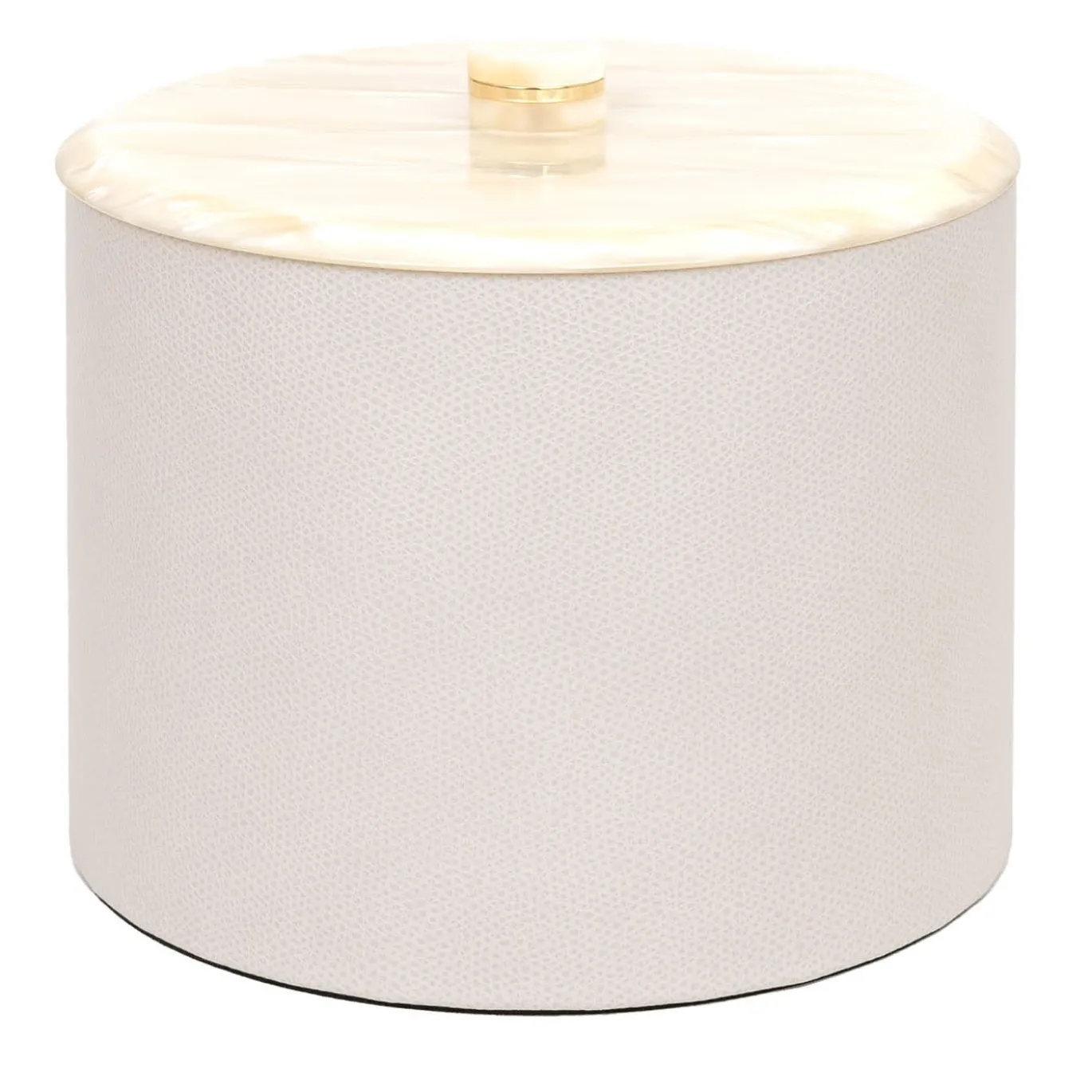 Kelly Scatola alta cilindrica crema con coperchio