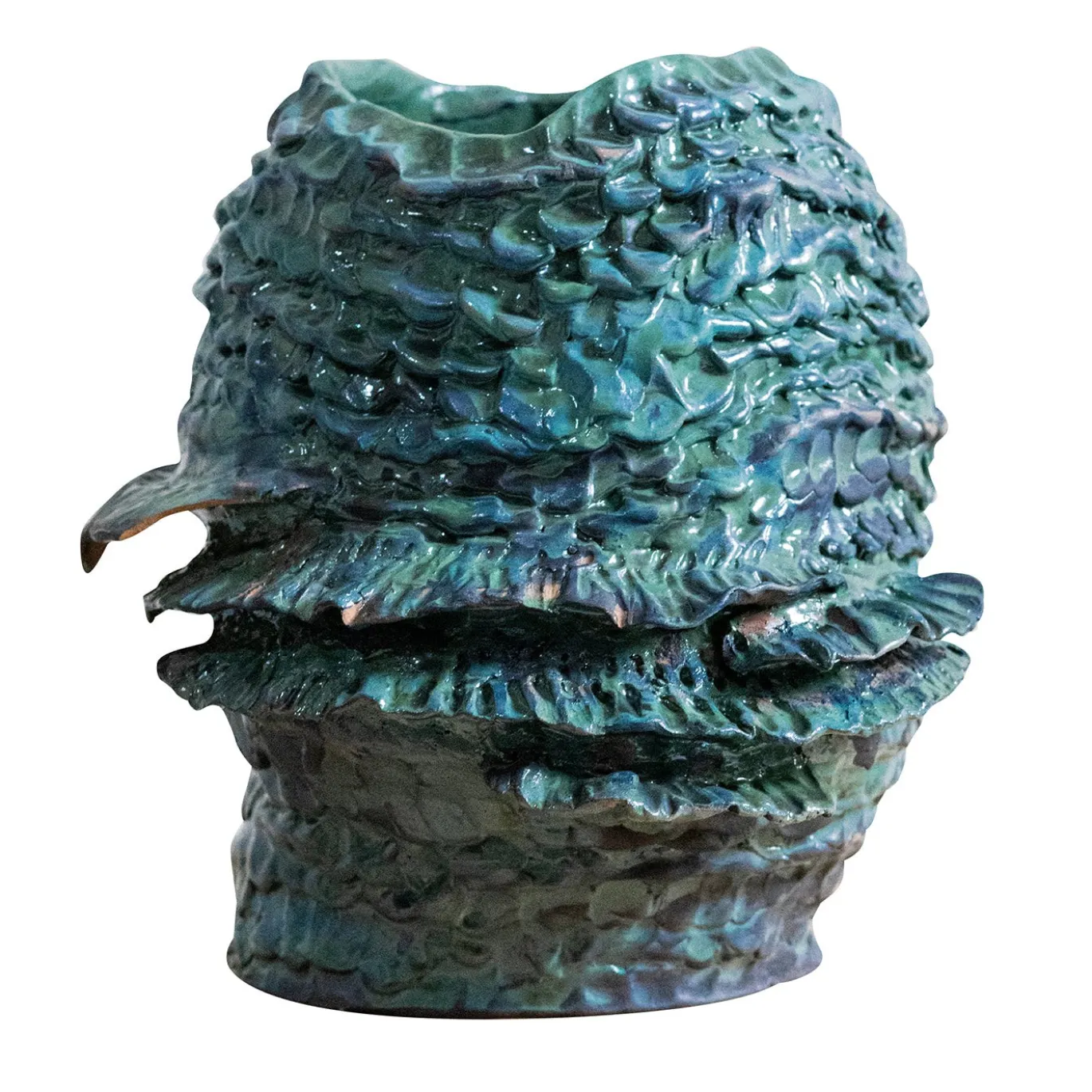Ketophyllum Scultura in Ceramica Verde