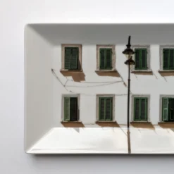 La Finestra Sul Cortile Piccola Videopoche rettangolare in porcellana #3