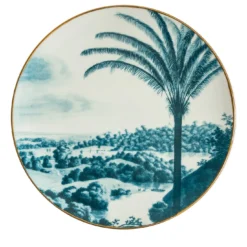 Las Palmas Piatto Piano in porcellana con paesaggio tropicale #5