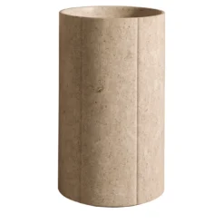 Lavabo a Colonna in Marmo Beige Sartoriale di Federico Peri