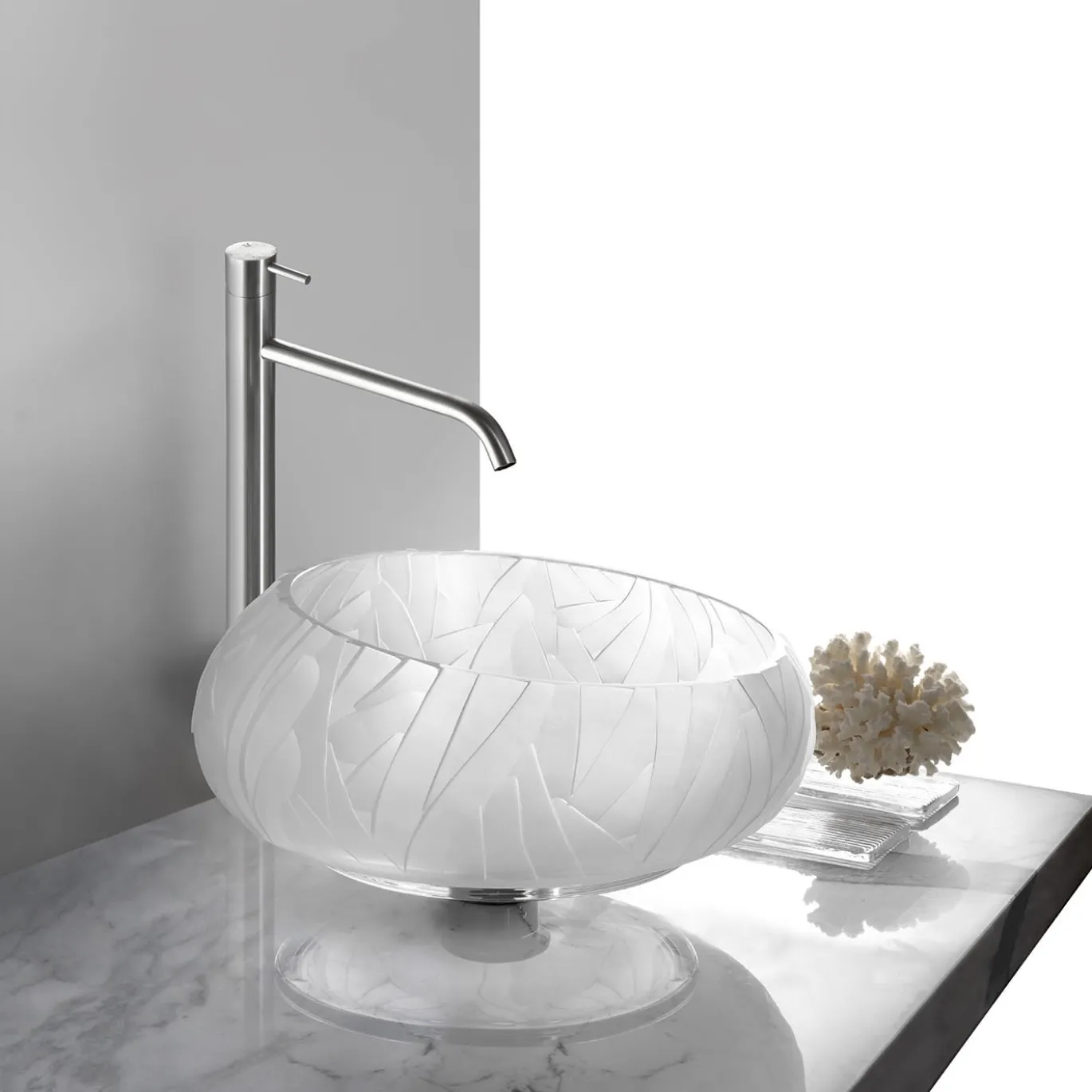 Lavabo in cristallo di bambù