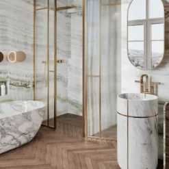 Lavabo Tao Freestanding in Calacatta Oro