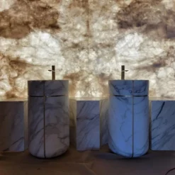 Lavabo Tao Freestanding in Calacatta Oro