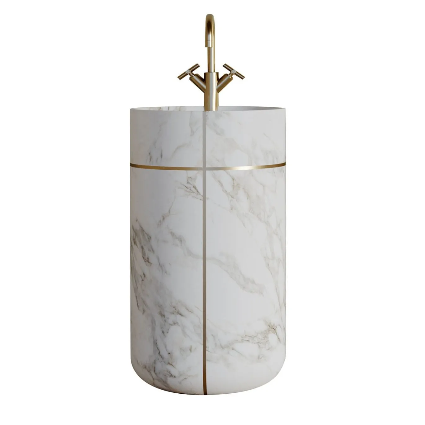 Lavabo Tao Freestanding in Calacatta Oro