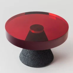 Lava Tavolino Grande in resina e cemento R01