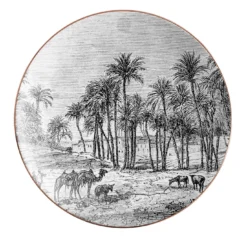 Lebanon Set di 2 piatti da pane in porcellana con paesaggio #6