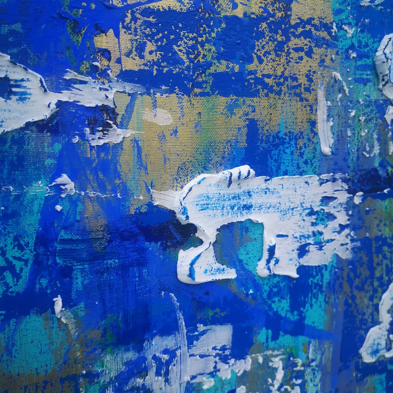 Leggerezza dell'anima Pittura acrilica in blu