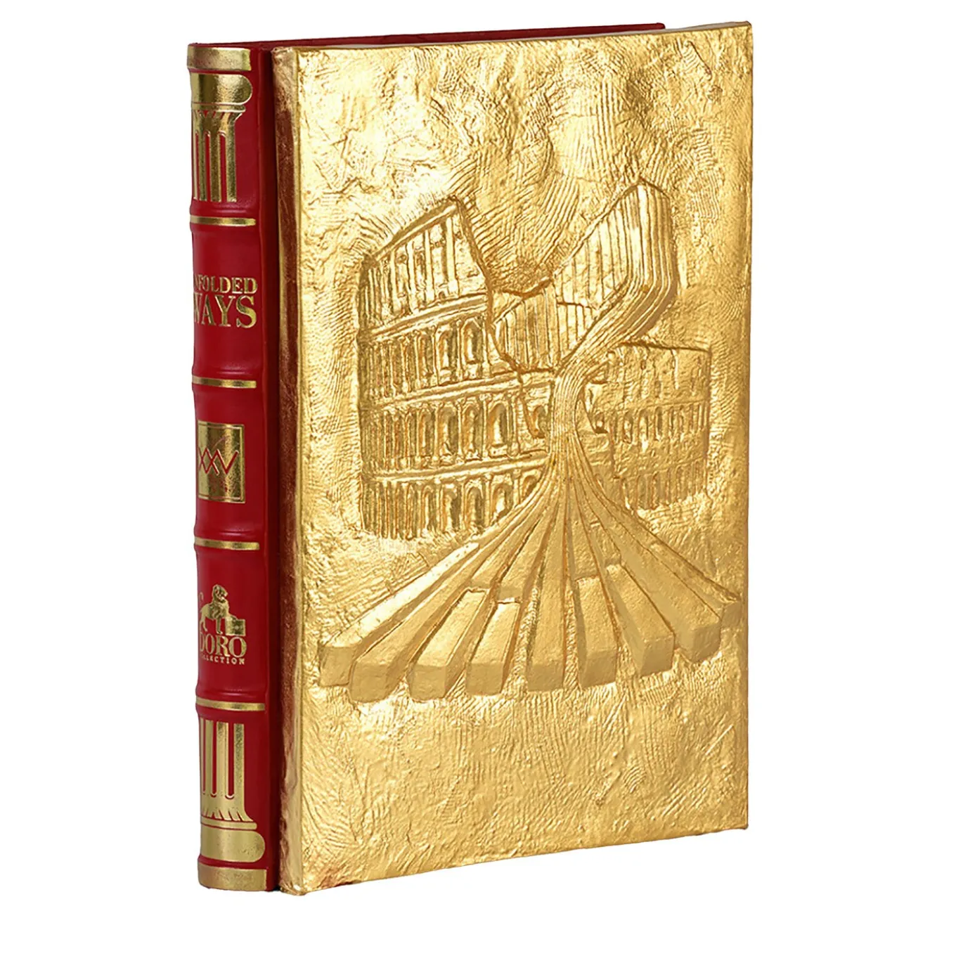 Libro Decorativo Dorato Unfolded Ways Rome As Never Read Before