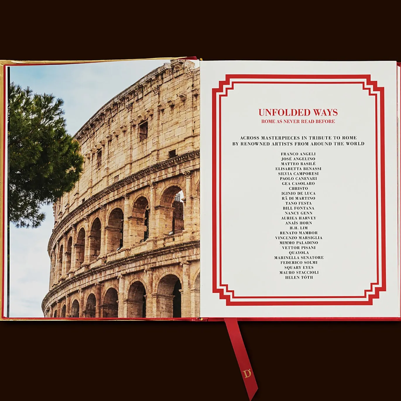 Libro decorativo Unfolded Ways Rome as Never Read Before