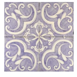 Lilla Saponaria Set di 4 piastrelle #5