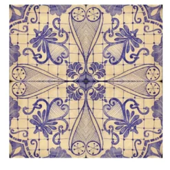 Lilla Saponaria Set di 4 piastrelle #1