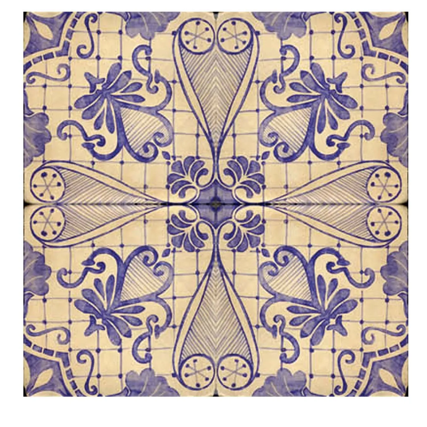 Lilla Saponaria Set di 4 piastrelle #1