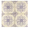 Lilla Saponaria Set di 4 piastrelle #9