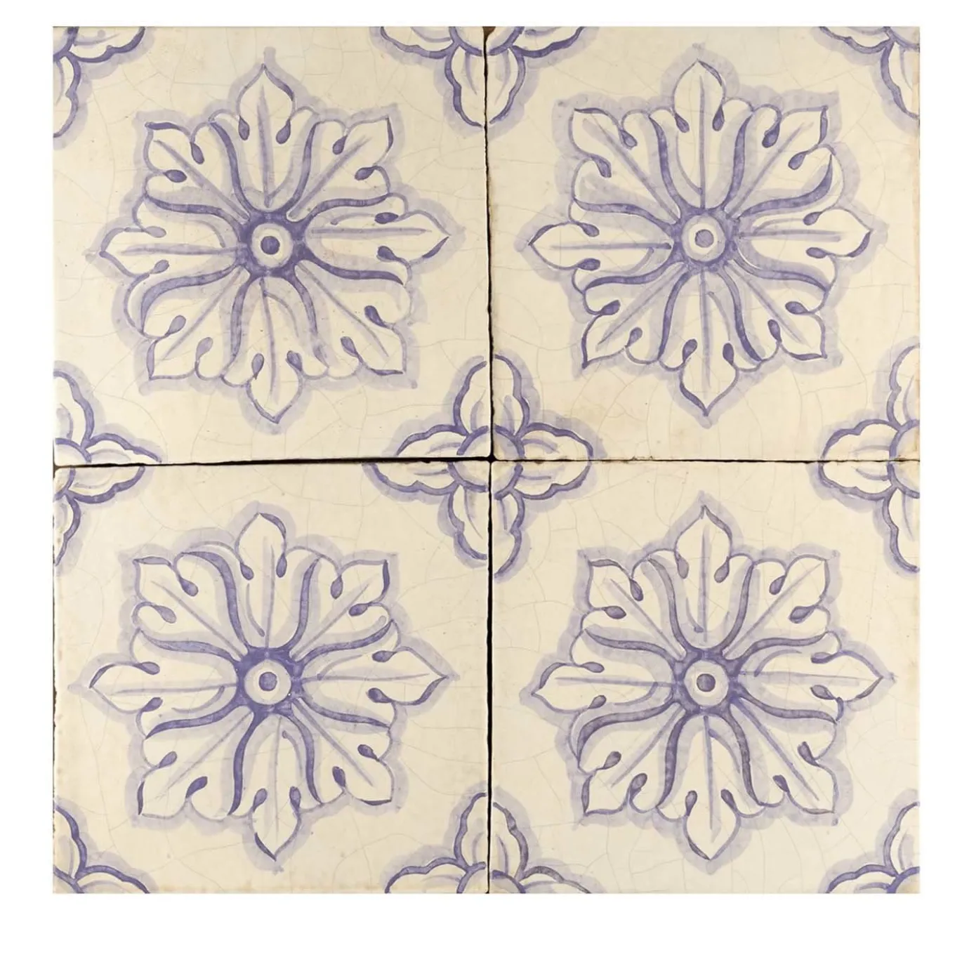 Lilla Saponaria Set di 4 piastrelle #9