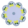 Limoni Multicolor Set di 2 tovagliette a forma di fiore del servizio Azure