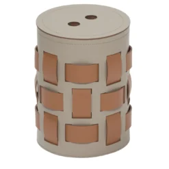 Lisbona 4 Cesto rotondo marrone con coperchio