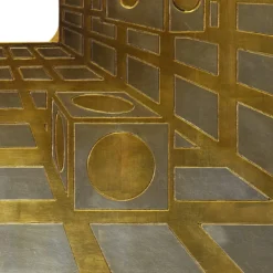 Luce Lucis Legno intagliato con foglia d'oro e d'argento di Giuseppe Caiafa