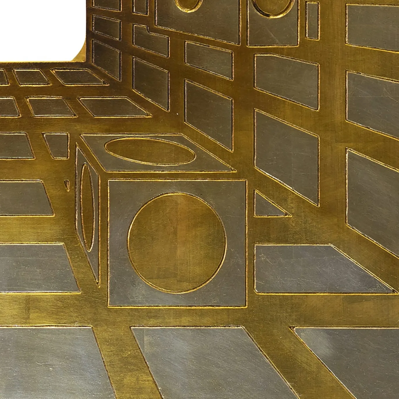 Luce Lucis Legno intagliato con foglia d'oro e d'argento di Giuseppe Caiafa