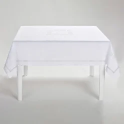 Luci d'Artista Tovaglia in Lino Bianco