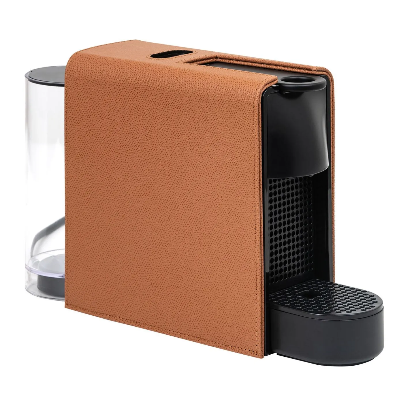 Macchina da caff� Essenza Mini in pelle camel