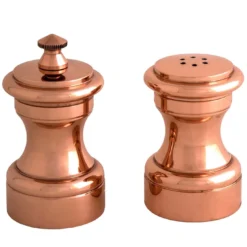 Macinapepe e saliera in ottone ramato #1