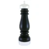 Macinapepe in legno nero e ottone argentato