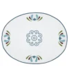 Maiolica Set di 2 tovagliette ovali ricamate policrome