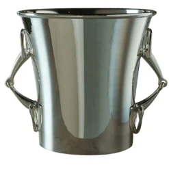 Maniglie a morsetto Secchiello per ghiaccio da champagne in ottone argentato
