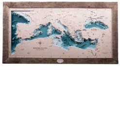 Mappa del Mediterraneo 3D Immagine