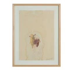 Marble and Flowers (Flesh, Venus, a Heart) Pittura Astratta su Carta Beige