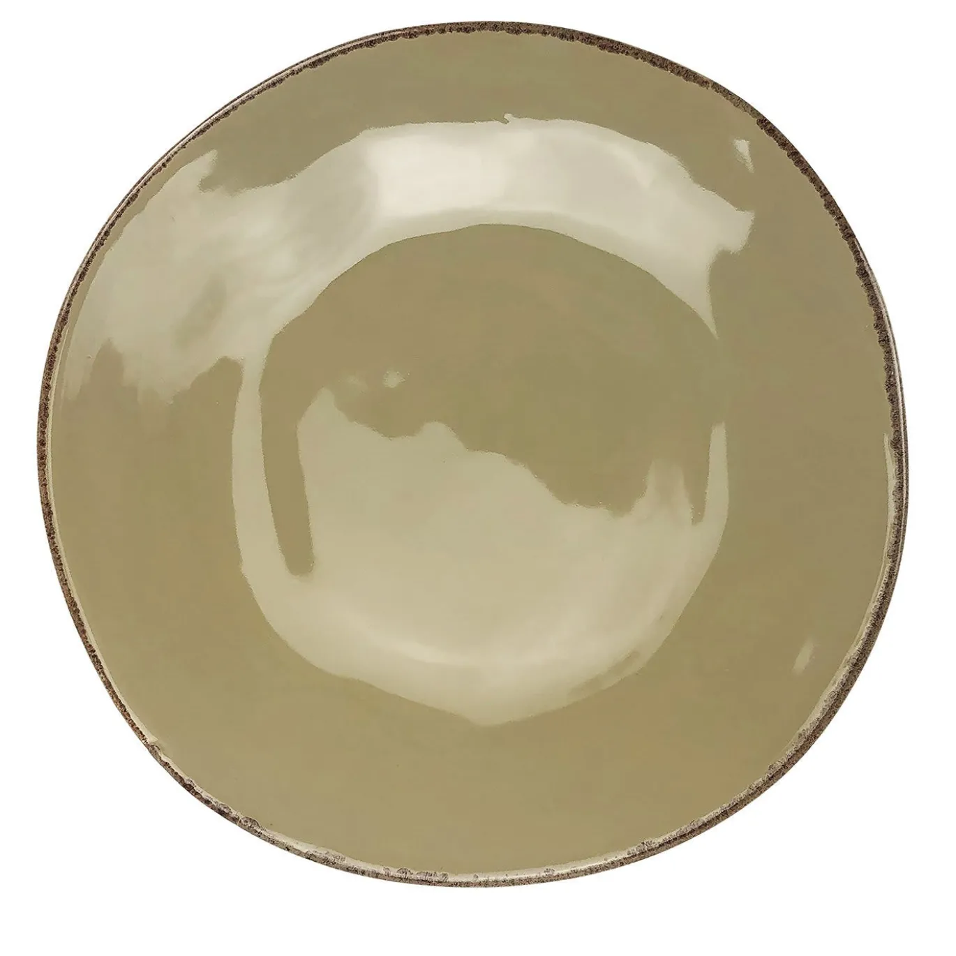 Materia Set di 6 piatti da portata rotondi color taupe