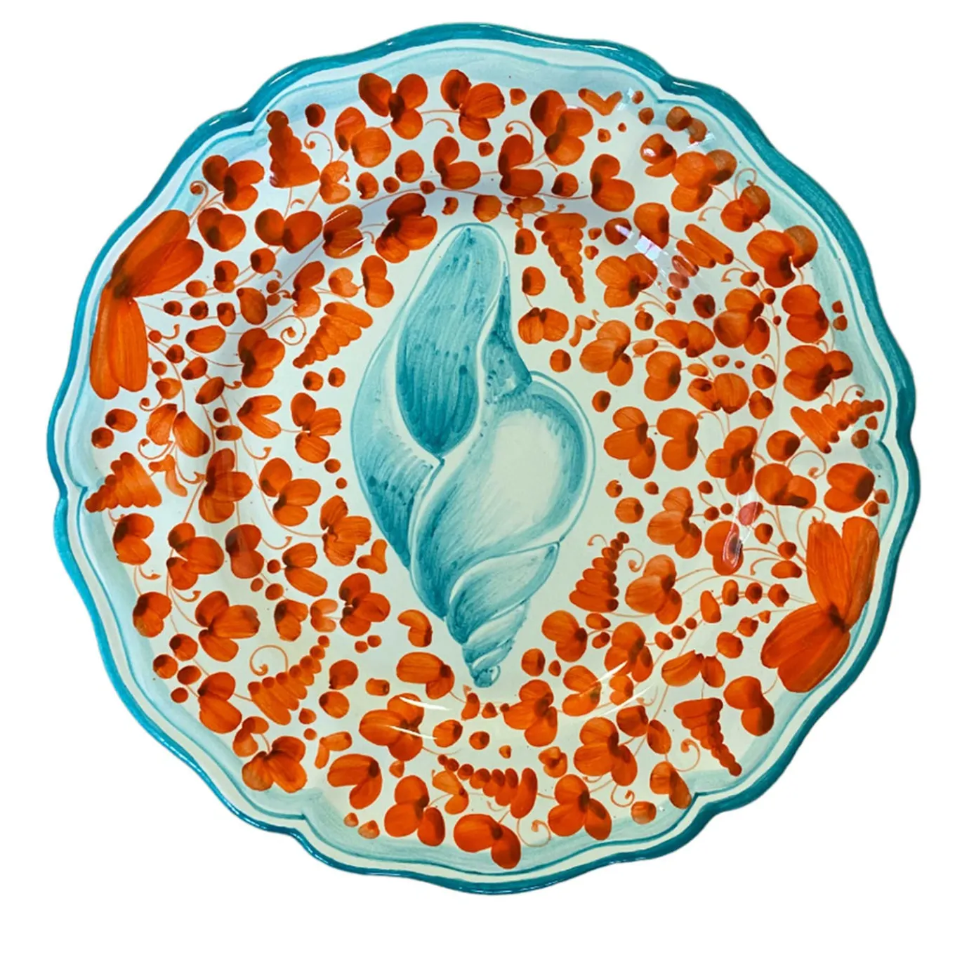 Menagerie D'Été Piatto in ceramica smerlato dipinto a mano