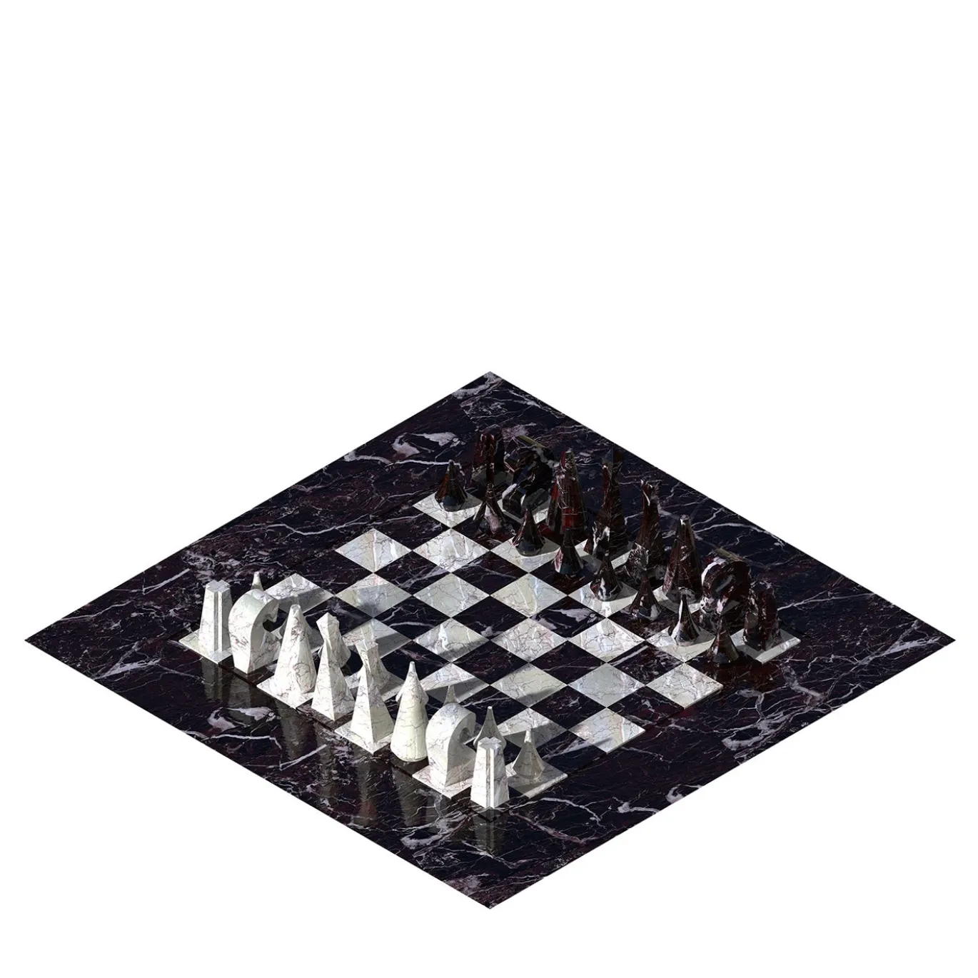 Metis Set di scacchi in marmo nero
